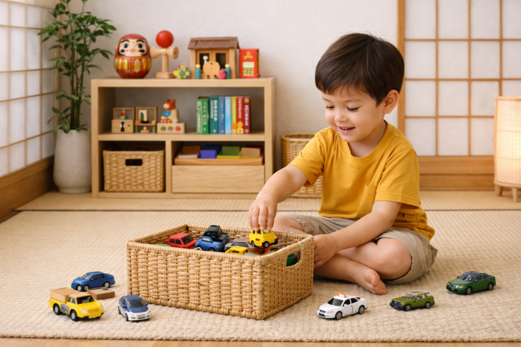 Como ensinar crianças a guardar os brinquedos