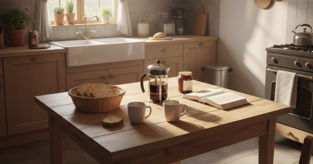 Casa organizada com crianças